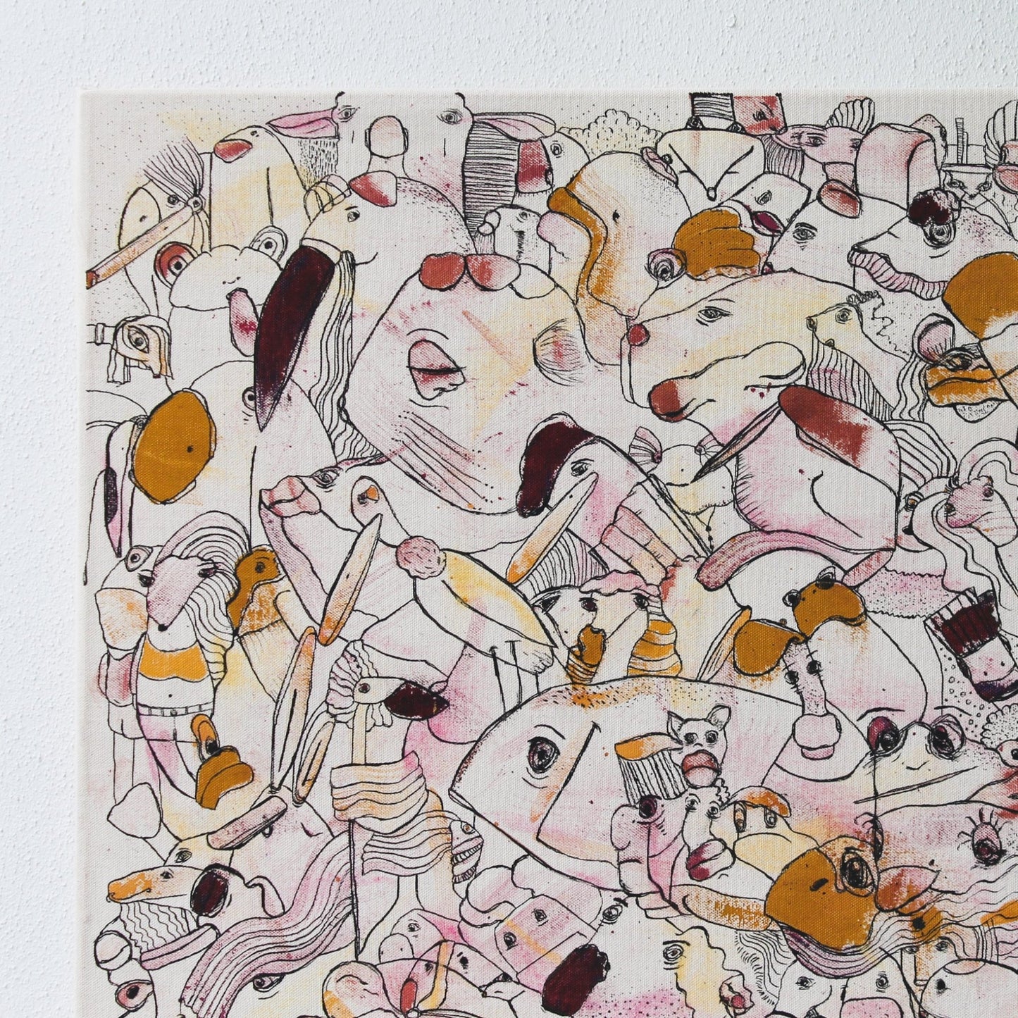Billie & her Friends | original on canvas - Studio Thicia Luiza
