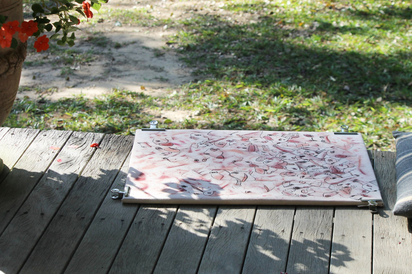 Pink Forest | original on canvas - Studio Thicia Luiza