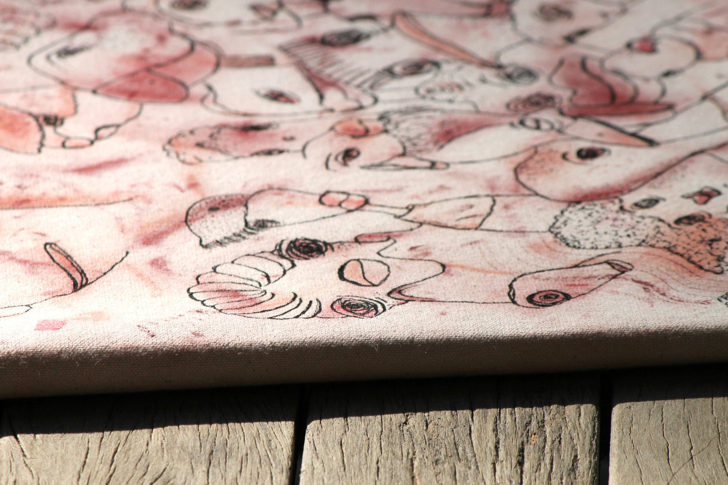 Pink Forest | original on canvas - Studio Thicia Luiza