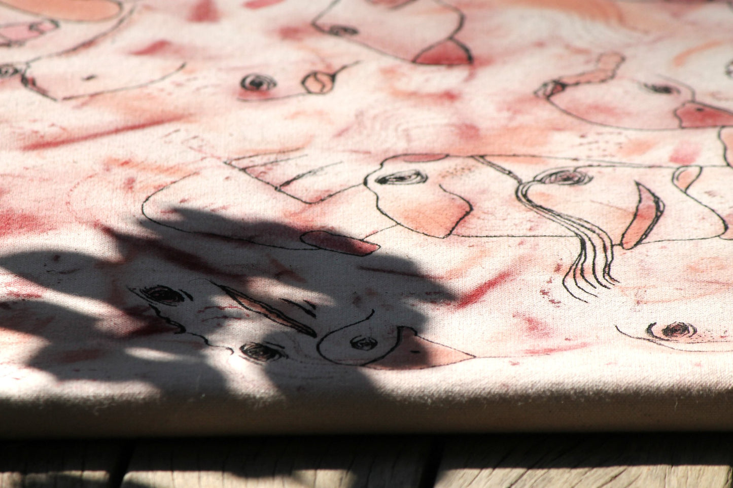 Pink Forest | original on canvas - Studio Thicia Luiza