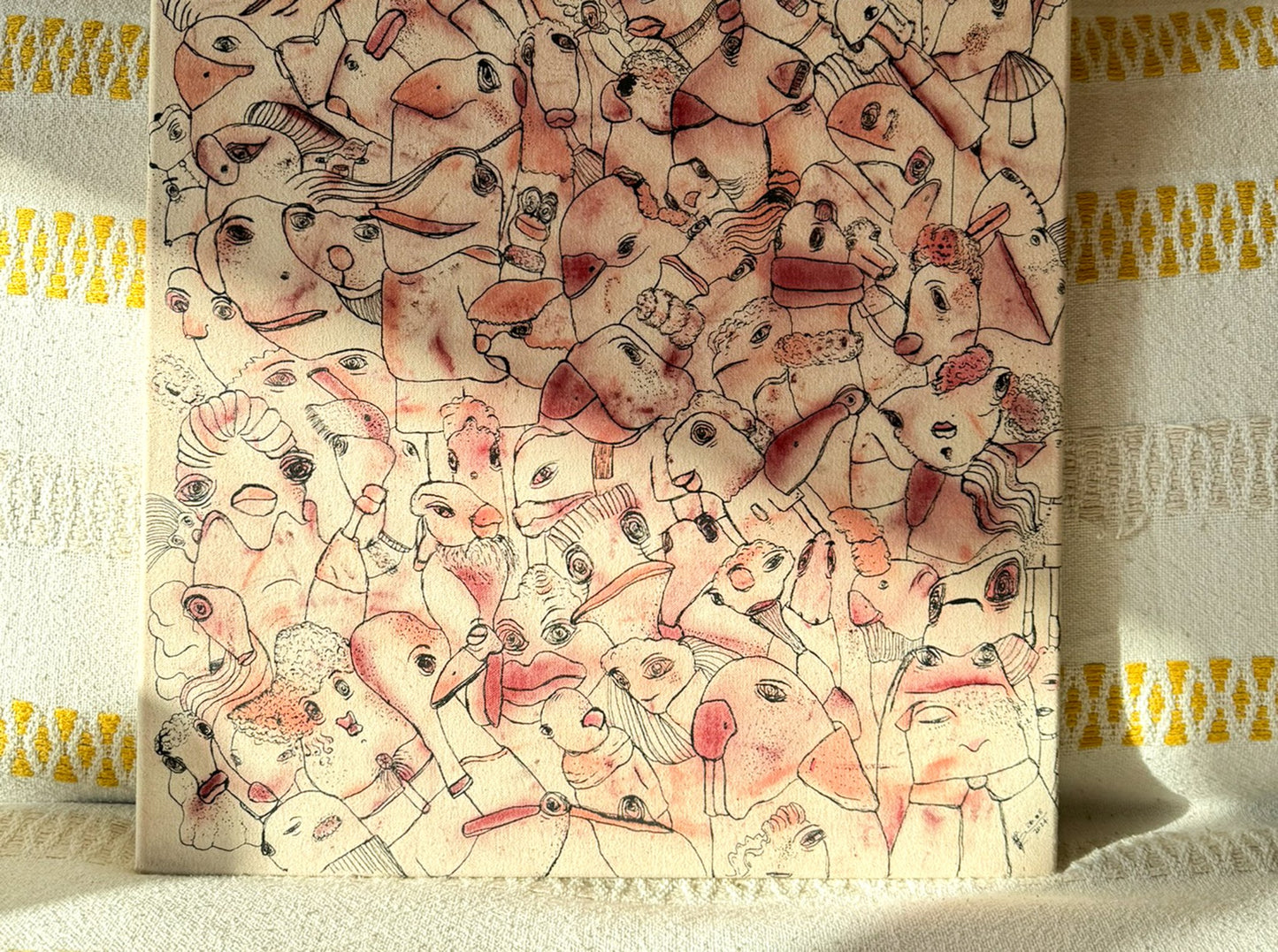 Pink Forest | original on canvas - Studio Thicia Luiza