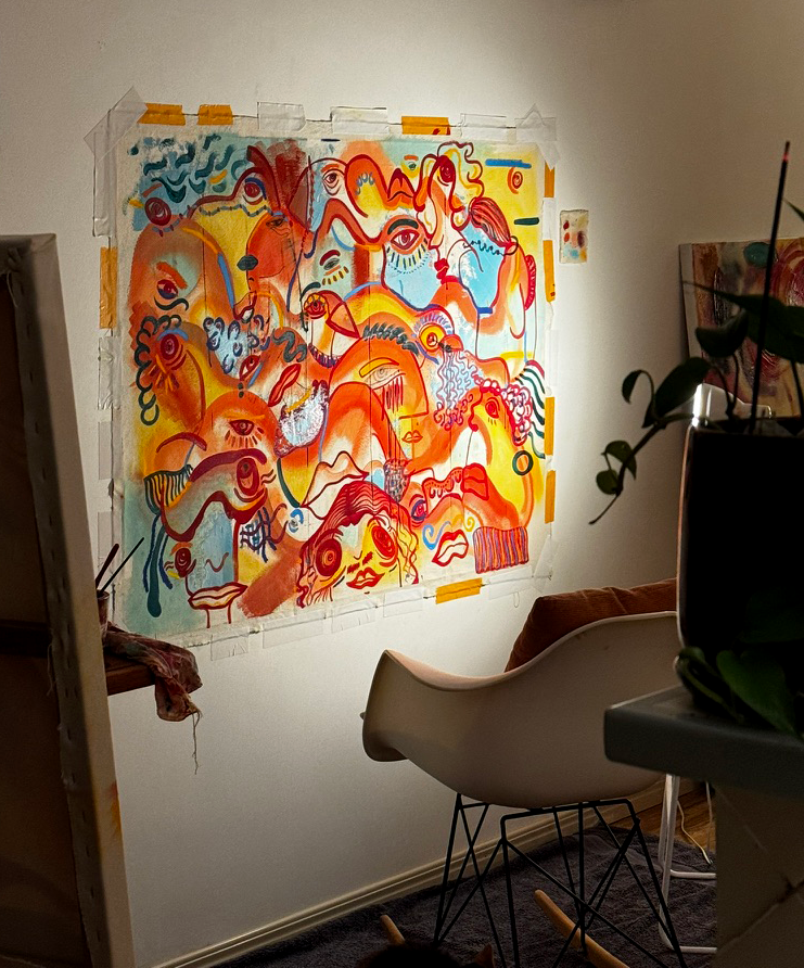 Over The Flames | original on canvas