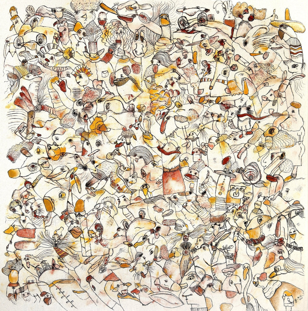 O Mundo Todinho | original on canvas - Studio Thicia Luiza