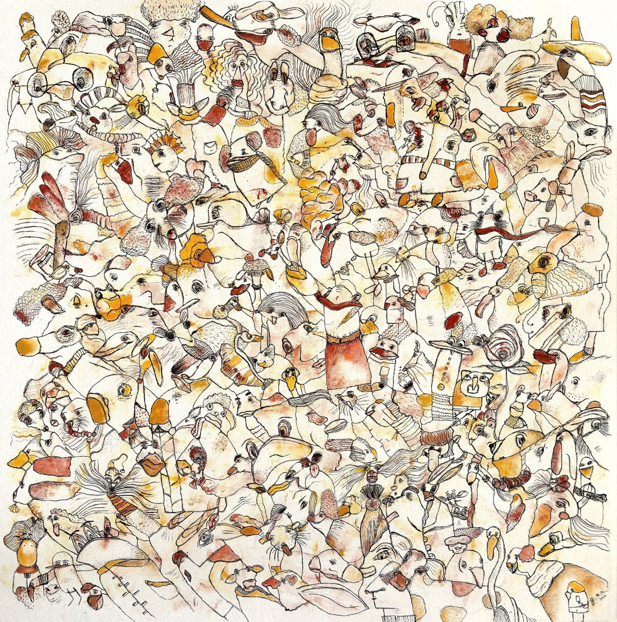 O Mundo Todinho | original on canvas - Studio Thicia Luiza